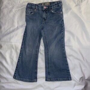 Children's Place Baby Girls Flare Leg Jeans 4  Toddler Denim Adjustable Waist
